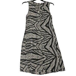 Three Eighty Two Women's XS Tank Top Split Sides Long Black White Pattern Summer